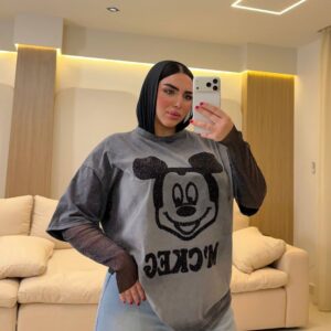 تيشرت Mickey Mouse Cut-out كم دانتيل