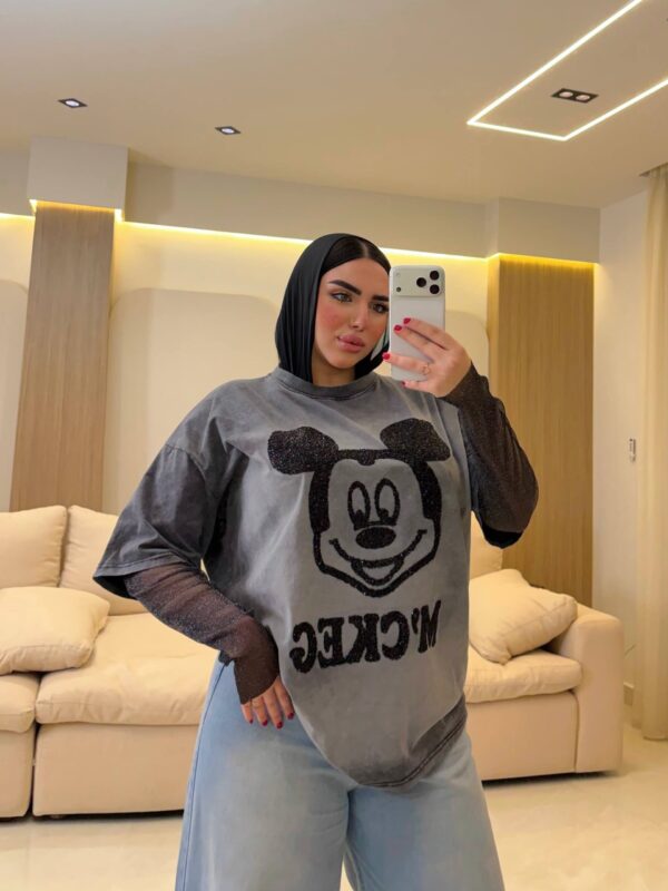 تيشرت Mickey Mouse Cut-out كم دانتيل