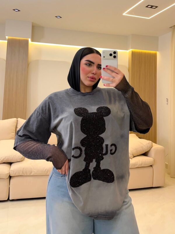تيشرت Mickey Mouse black  كم دانتيل