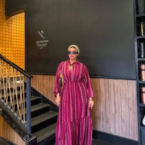 دريس Vertical Striped Maxi