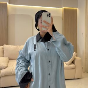 شميز Denim-Style Polo