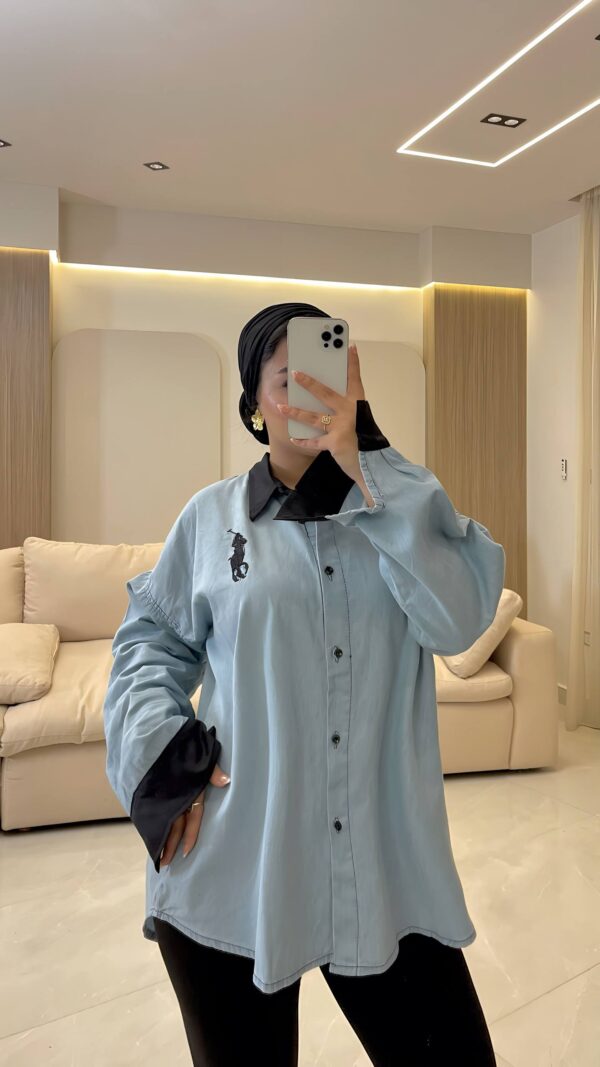 شميز Denim-Style Polo