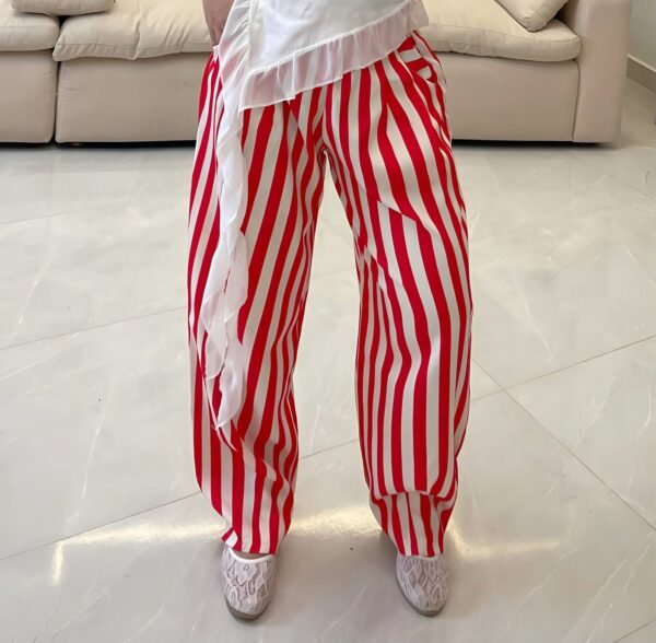 بنطلون Striped Wide-Leg