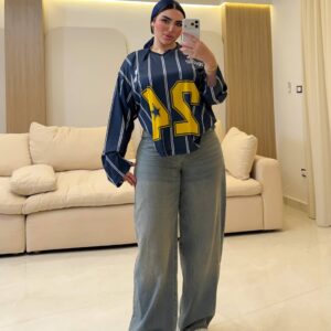 تيشرت Sporty Striped Oversized Jersey