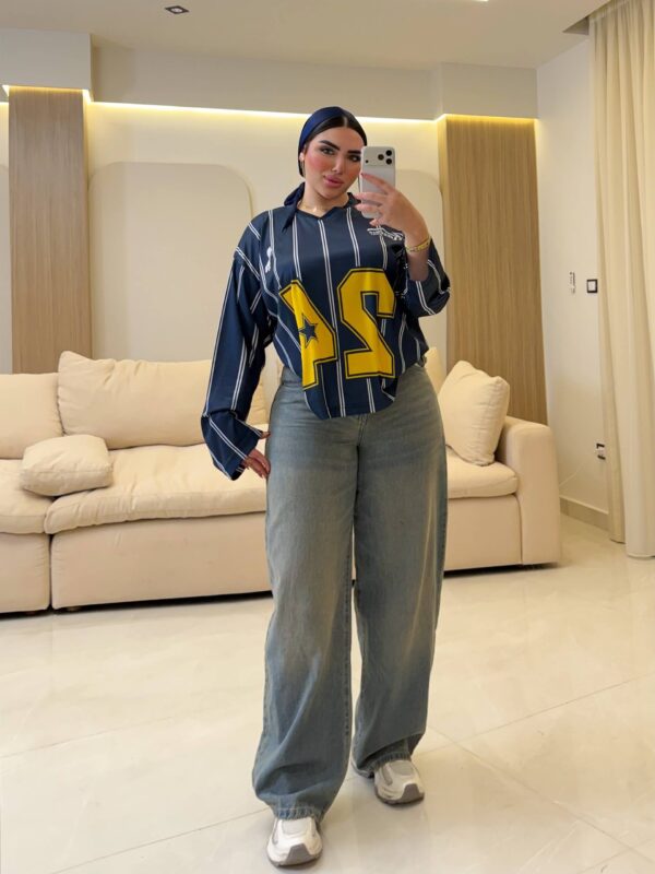 تيشرت Sporty Striped Oversized Jersey