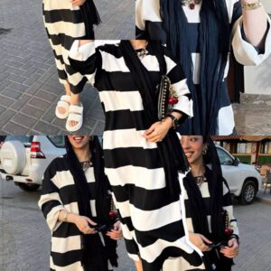 دريس  Striped Oversized Long Dress