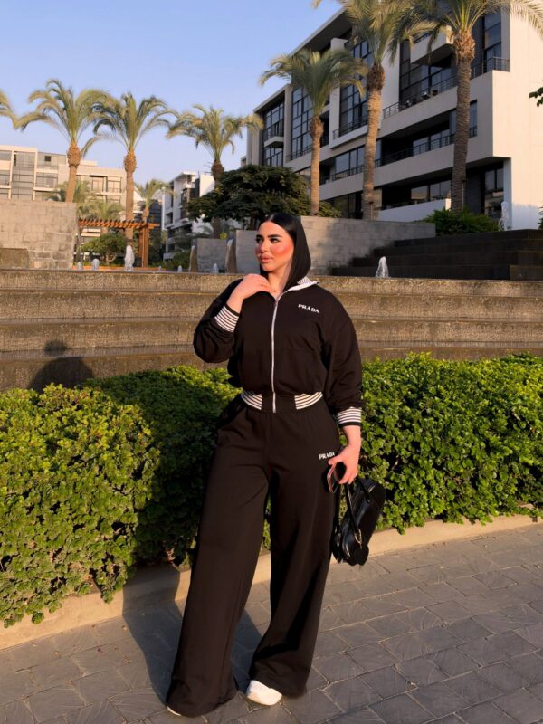 سوت Two-Piece Tracksuit | Prada Logo Zip Jacket & Wide-Leg Pants