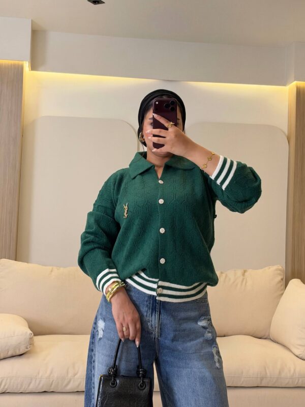 بلوفر Saint Laurent Brooch Knitted Pullover
