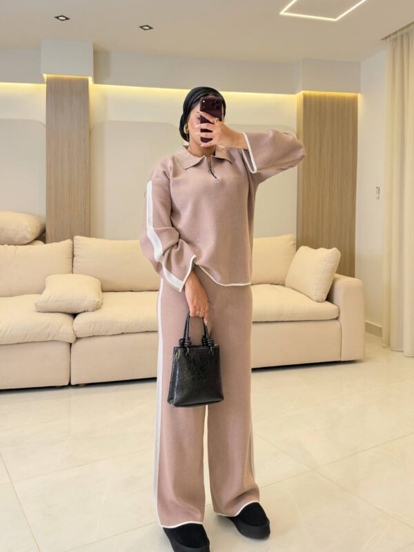 سوت Half-Zip Striped Knitted Tracksuit