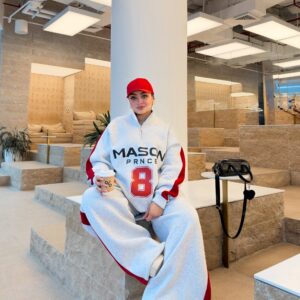 سوت Mason Prince Quarter-Zip Number 8 Sweatshirt Set
