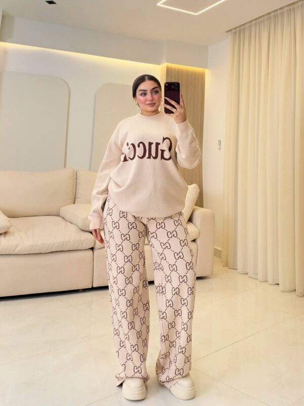 سوت Gucci Monogram Logo Knit Sweater Set