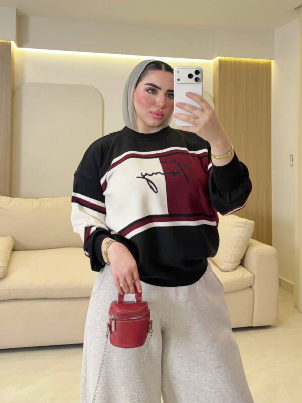 بلوفر Tommy Hilfiger Color-Block Knitted Pullover