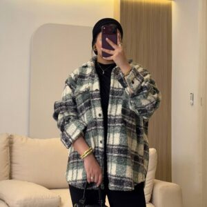 شميز  جوخ Plaid Fleece & Jokh Oversized