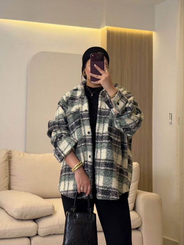 شميز  جوخ Plaid Fleece & Jokh Oversized