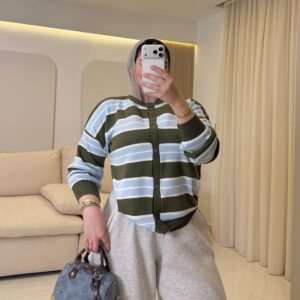 photo_2026-10-24_02-20-25 بلوفر زراير Button-Down Striped Knit Pullover