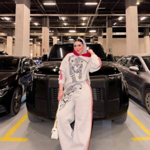 سوت Leopard Graphic Oversized Hoodie & Wide-Leg Sweatpants Set