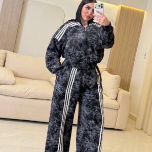سوت Three-Striped Acid Wash Tracksuit Set