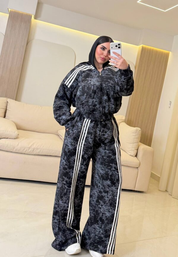 سوت Three-Striped Acid Wash Tracksuit Set