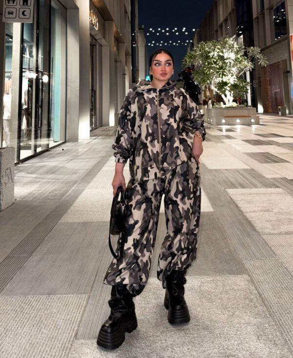 سوت Camouflage Zipper Jacket & Pants Set